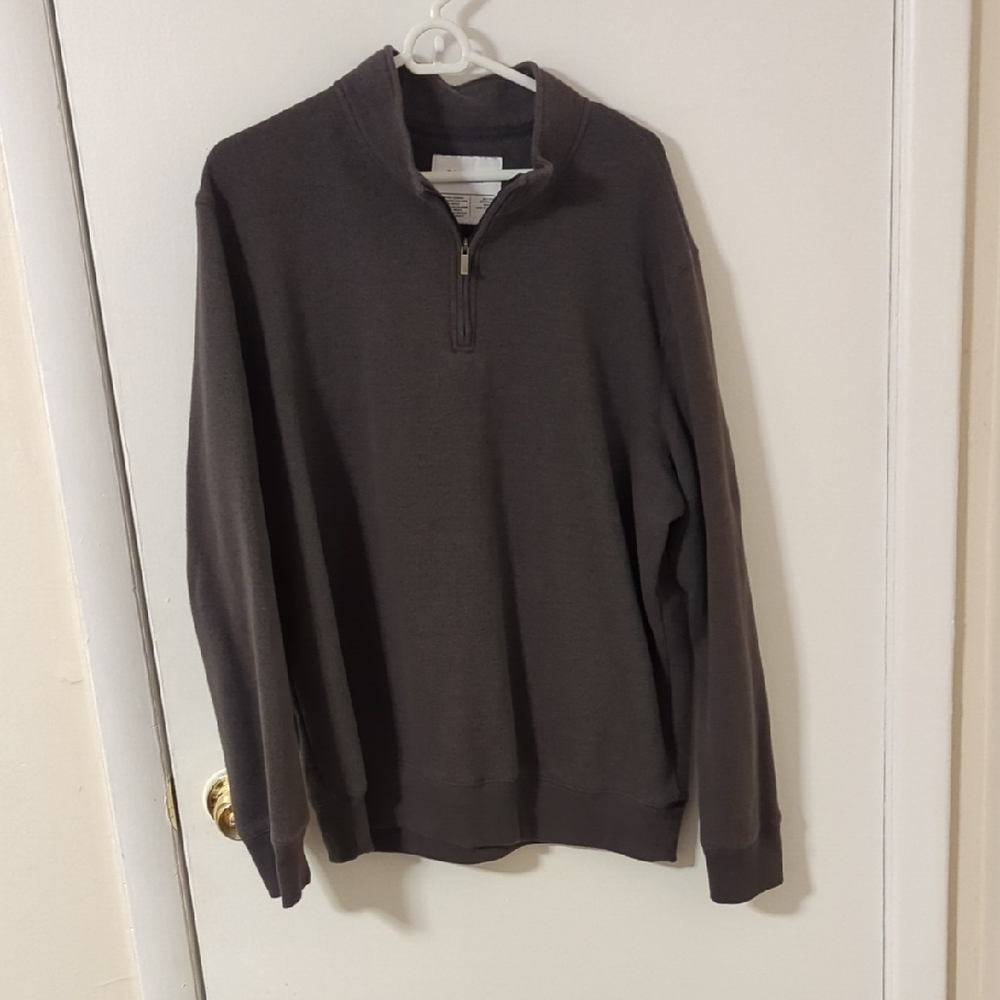 Sonoma Men's Charcoal Zip-Up Sweater